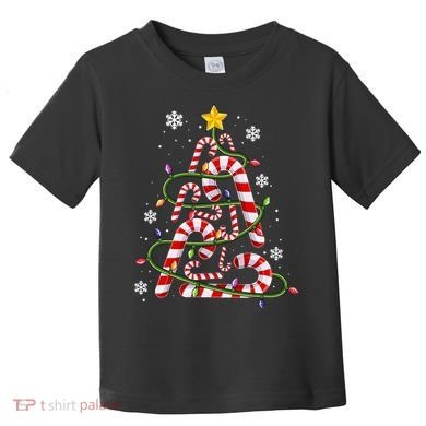 Candy Cane For Family Christmas Tree Lights Toddler T-Shirt