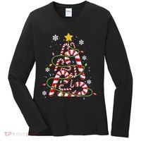 Candy Cane For Family Christmas Tree Lights Women's Long Sleeve Shirt thumb 0