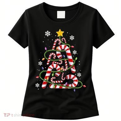 Candy Cane For Family Christmas Tree Lights Women's T-Shirt