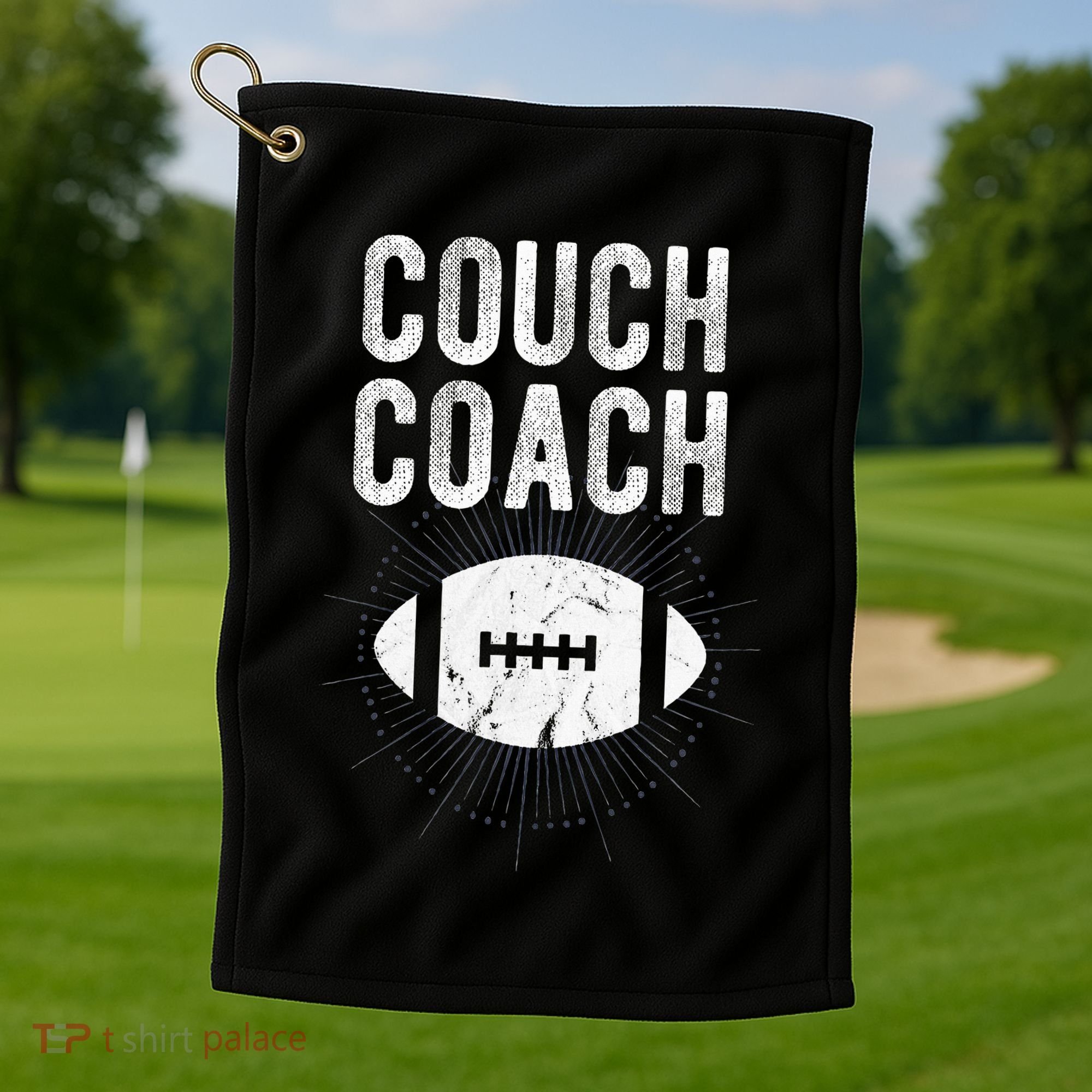 Couch Coach Football Golf Towel