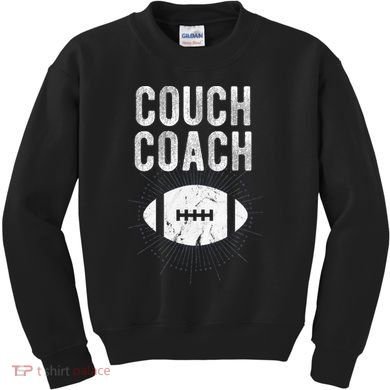 Couch Coach Football Kids Sweatshirt