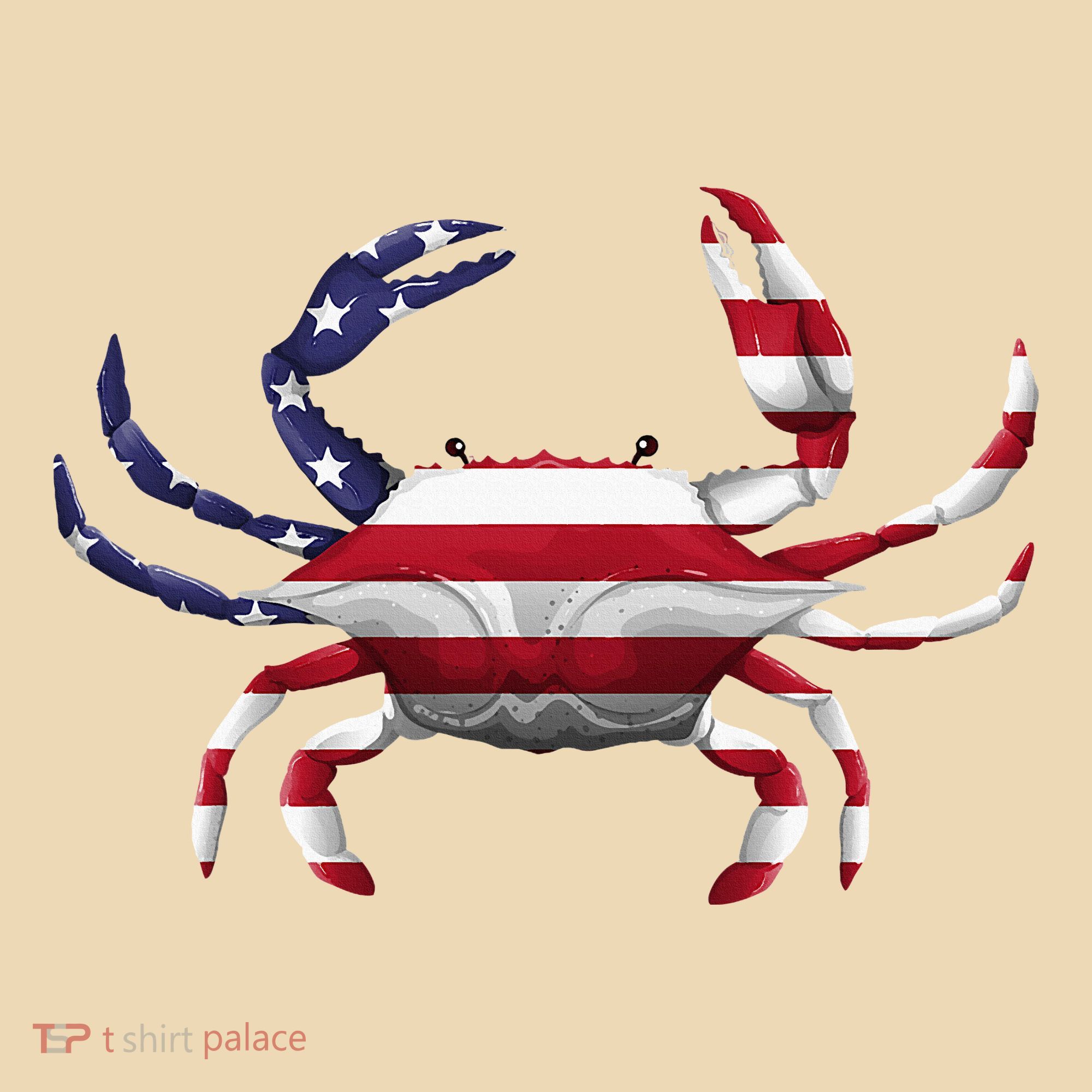 Cool Crab Flag Patriotic Crabbing Tote Bag