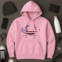 Cool Crab Flag Patriotic Crabbing Hoodie thumb 3
