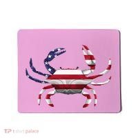 Cool Crab Flag Patriotic Crabbing Mousepad thumb 0