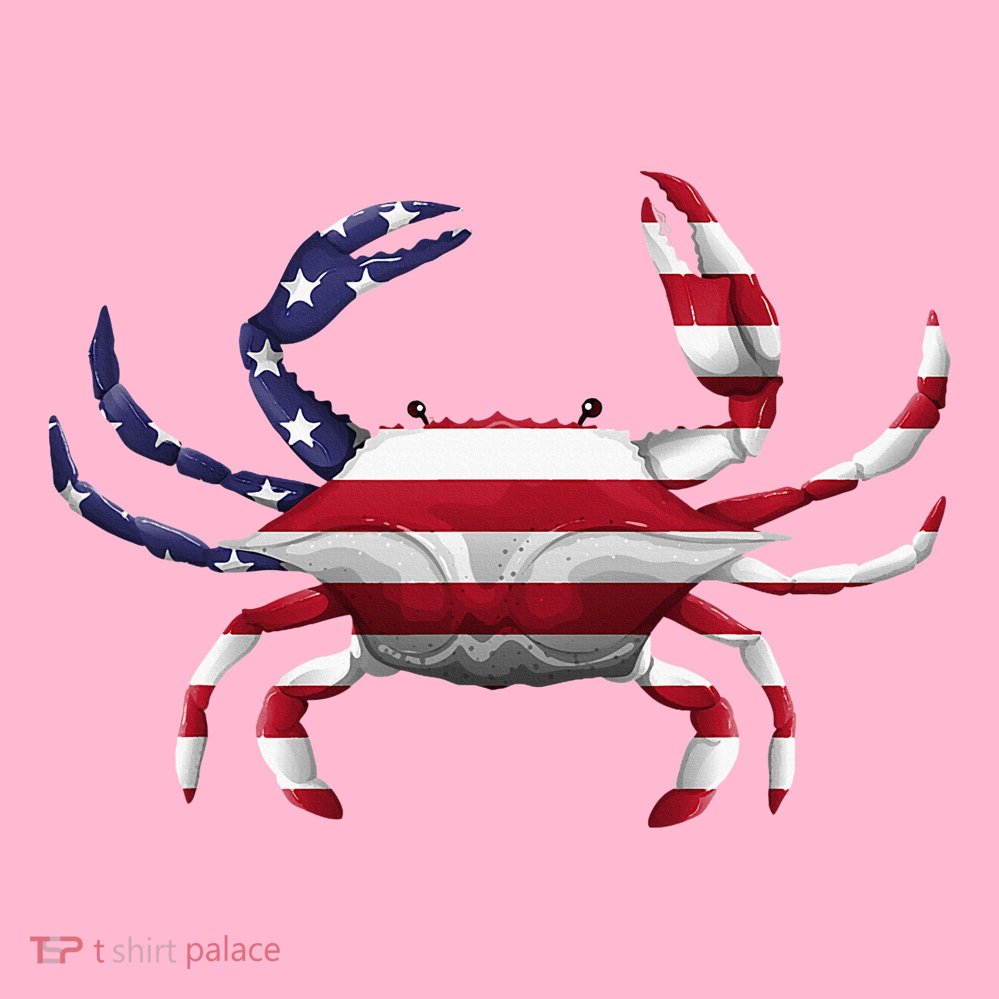 Cool Crab Flag Patriotic Crabbing Baby Bodysuit