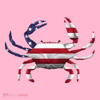 Cool Crab Flag Patriotic Crabbing Kids Hoodie thumb 5