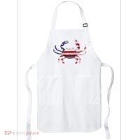 Cool Crab Flag Patriotic Crabbing Apron thumb 0