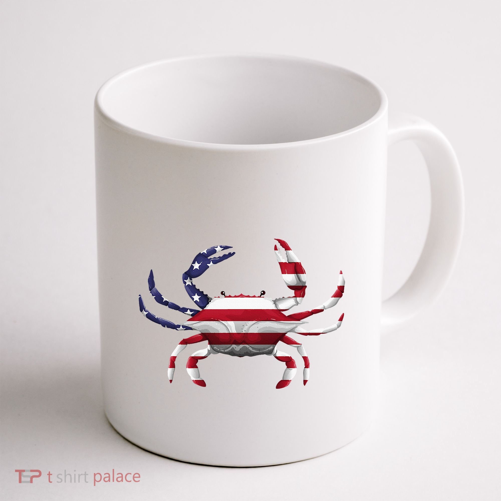 Cool Crab Flag Patriotic Crabbing Coffee Mug