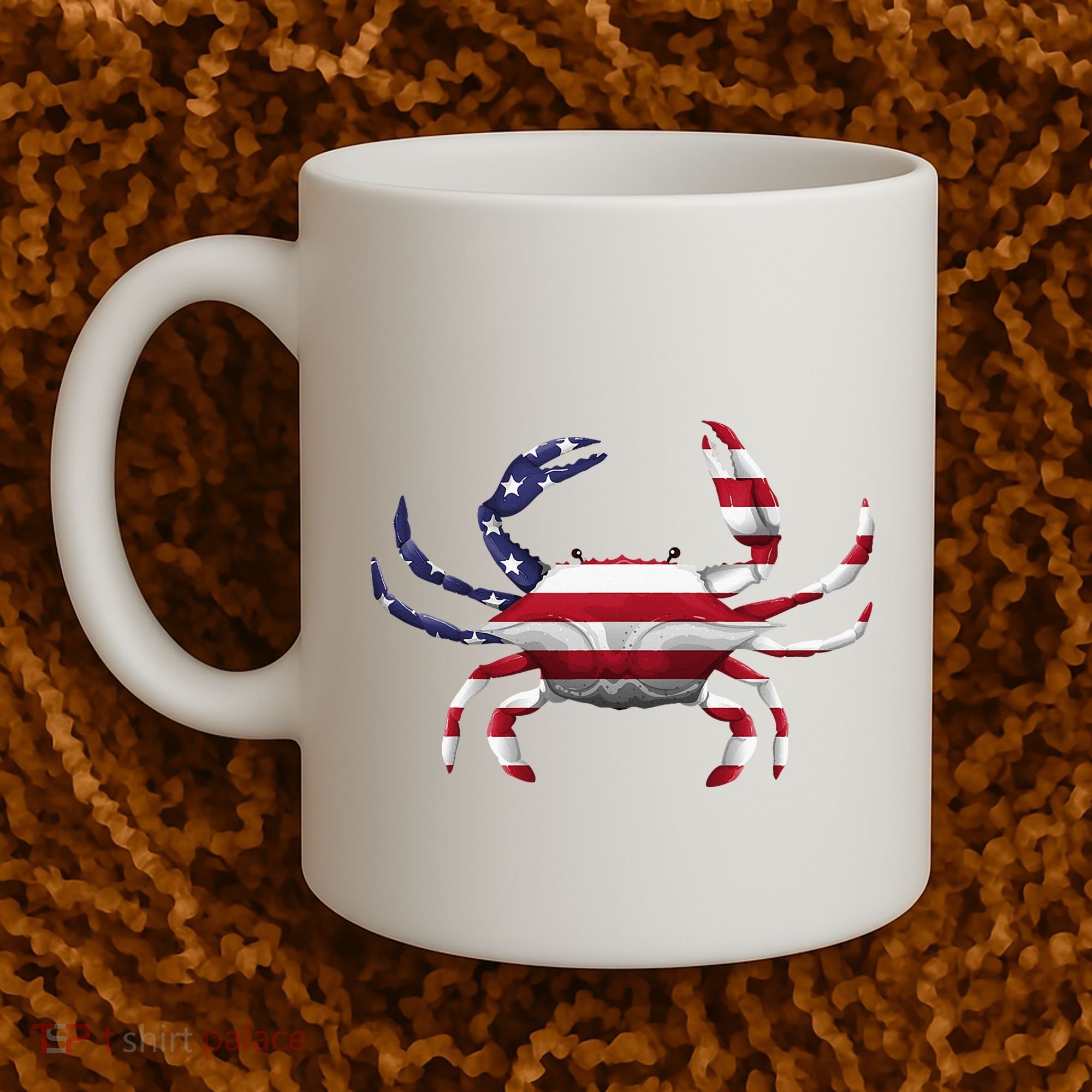 Cool Crab Flag Patriotic Crabbing Coffee Mug