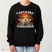 Capybara Commander Funny Capybara Warrior Women's Sweatshirt thumb 0