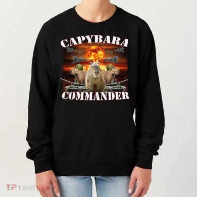 Capybara Commander Funny Capybara Warrior Women's Sweatshirt