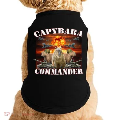 Capybara Commander Funny Capybara Warrior Doggie Tank