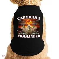 Capybara Commander Funny Capybara Warrior Doggie Tank thumb 0