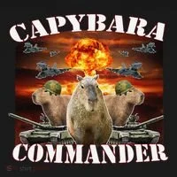 Capybara Commander Funny Capybara Warrior Doggie Tank thumb 4