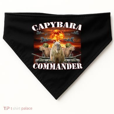 Capybara Commander Funny Capybara Warrior USA-Made Doggie Bandana