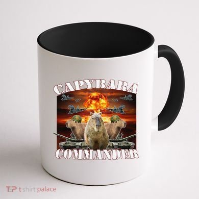 Capybara Commander Funny Capybara Warrior Coffee Mug back