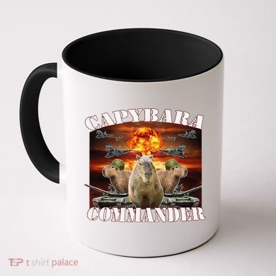 Capybara Commander Funny Capybara Warrior Coffee Mug