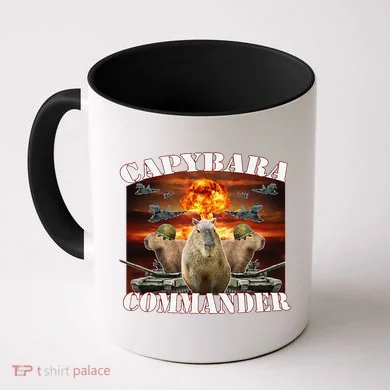 Capybara Commander Funny Capybara Warrior Coffee Mug