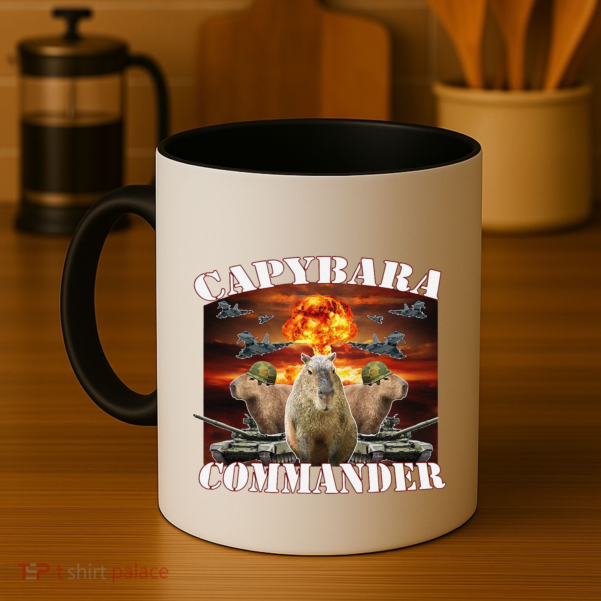Capybara Commander Funny Capybara Warrior Coffee Mug
