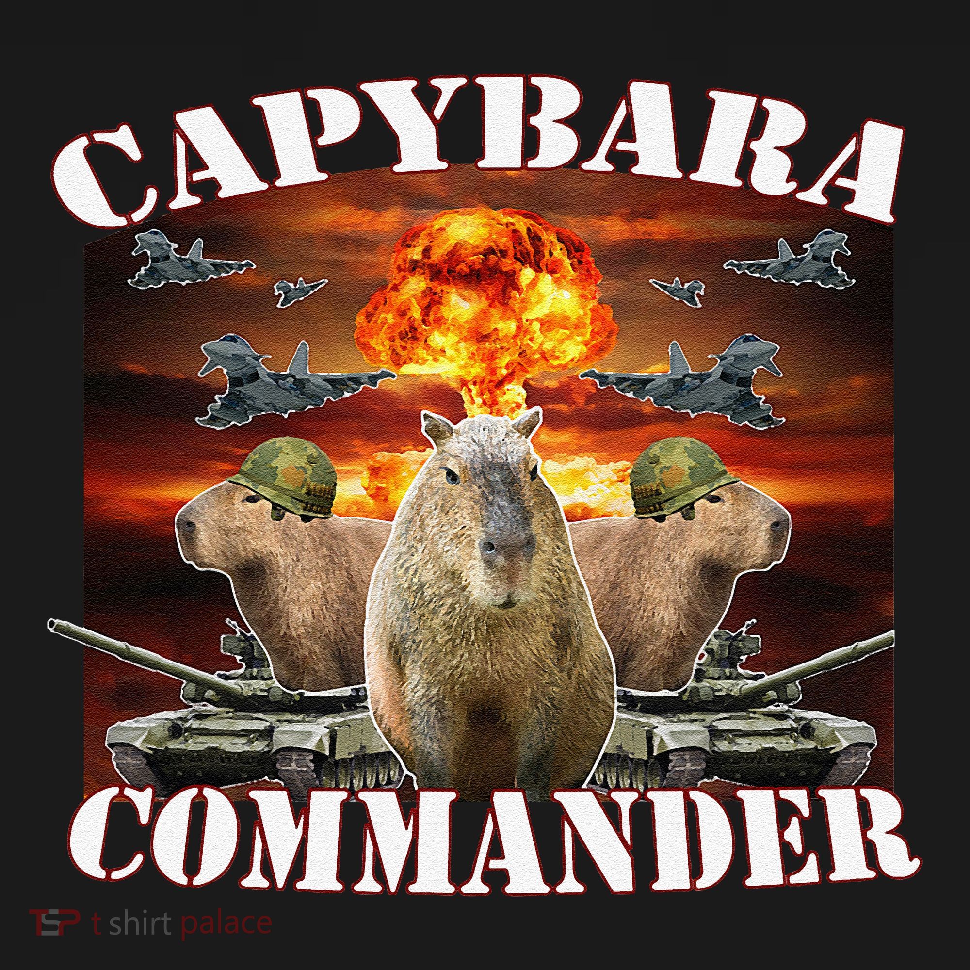 Capybara Commander Funny Capybara Warrior Pajama Set