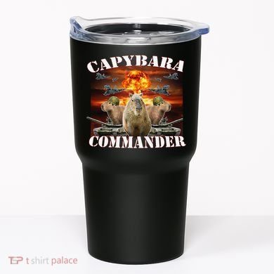 Capybara Commander Funny Capybara Warrior Tumbler