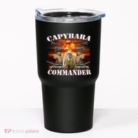 Capybara Commander Funny Capybara Warrior Tumbler thumb 0