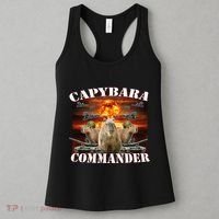Capybara Commander Funny Capybara Warrior Women's Tank Top thumb 3