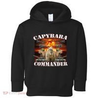 Capybara Commander Funny Capybara Warrior Toddler Hoodie thumb 0