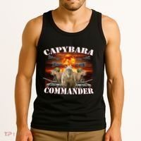Capybara Commander Funny Capybara Warrior Tank Top thumb 3