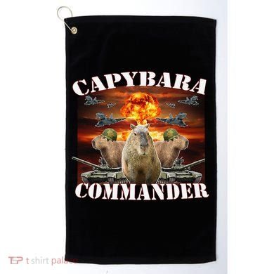 Capybara Commander Funny Capybara Warrior Golf Towel
