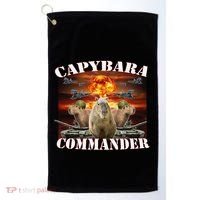 Capybara Commander Funny Capybara Warrior Golf Towel thumb 0