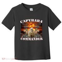 Capybara Commander Funny Capybara Warrior Toddler T-Shirt thumb 0