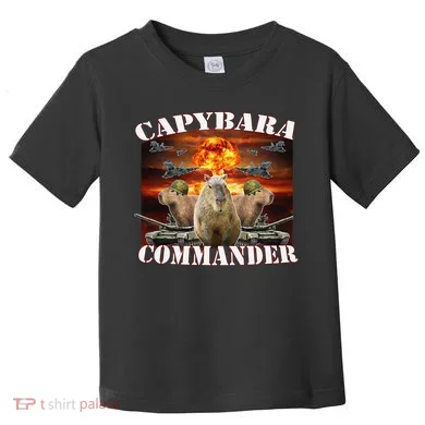 Capybara Commander Funny Capybara Warrior Toddler T-Shirt