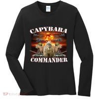 Capybara Commander Funny Capybara Warrior Women's Long Sleeve Shirt thumb 0