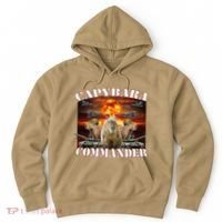 Capybara Commander Funny Capybara Warrior Hoodie thumb 0