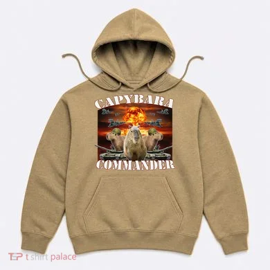 Capybara Commander Funny Capybara Warrior Hoodie