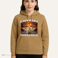 Capybara Commander Funny Capybara Warrior Hoodie thumb 5