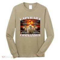 Capybara Commander Funny Capybara Warrior Long Sleeve Shirt thumb 0