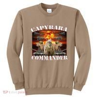 Capybara Commander Funny Capybara Warrior Sweatshirt thumb 0