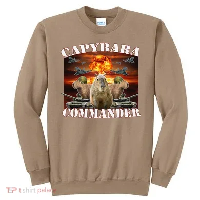 Capybara Commander Funny Capybara Warrior Sweatshirt