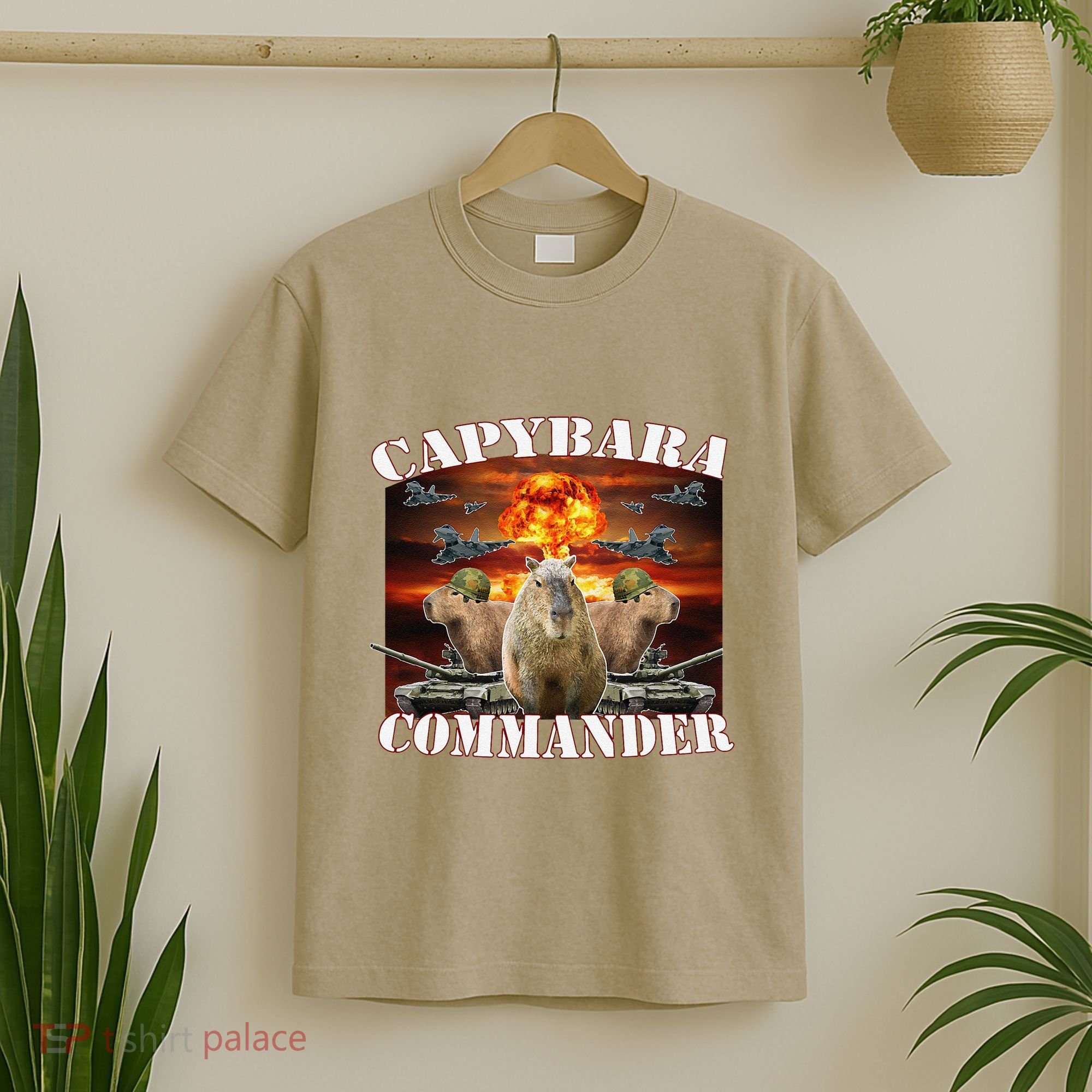 Capybara Commander Funny Capybara Warrior T-Shirt
