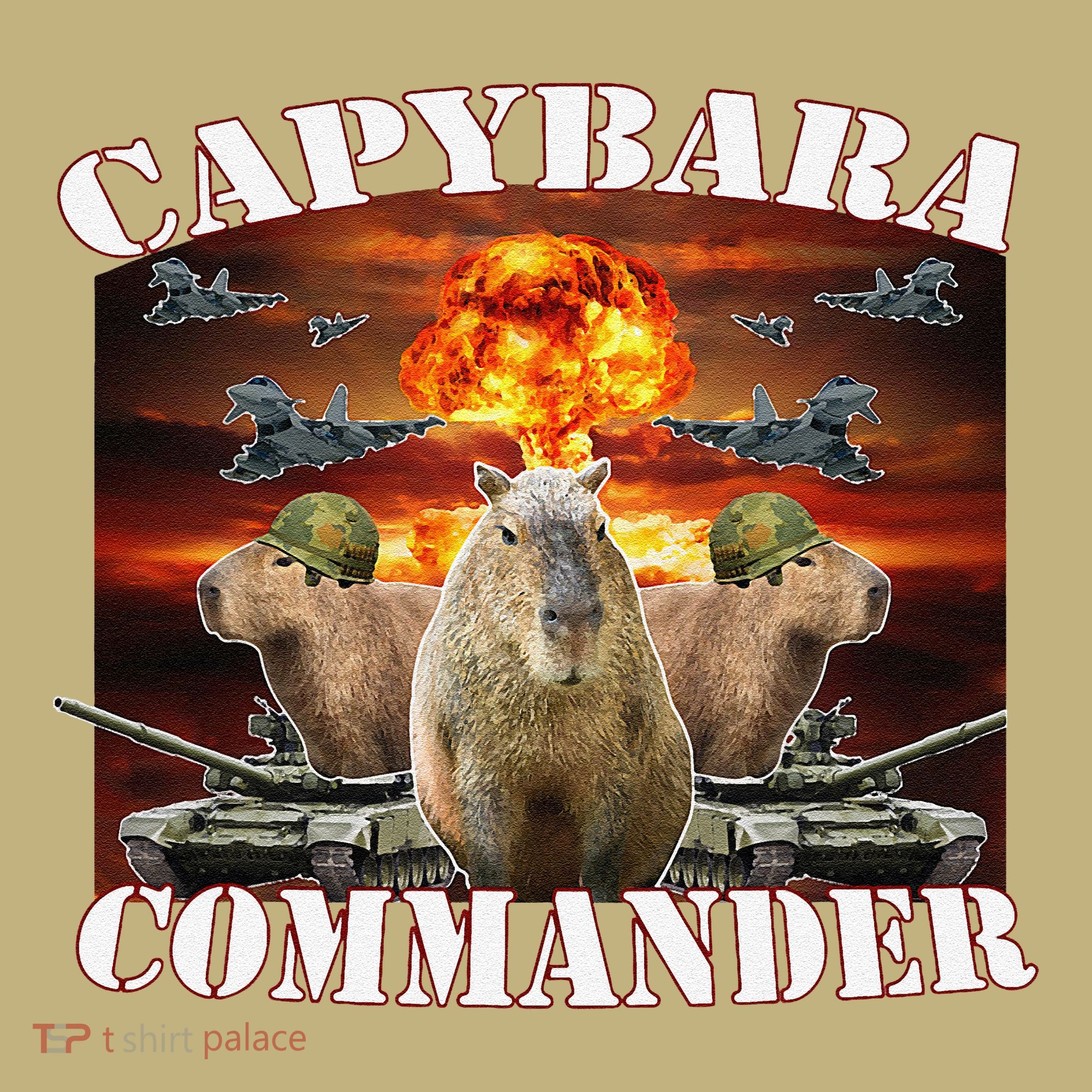 Capybara Commander Funny Capybara Warrior Polo