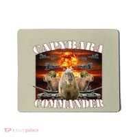 Capybara Commander Funny Capybara Warrior Mousepad thumb 0