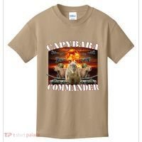 Capybara Commander Funny Capybara Warrior Kids T-Shirt thumb 0