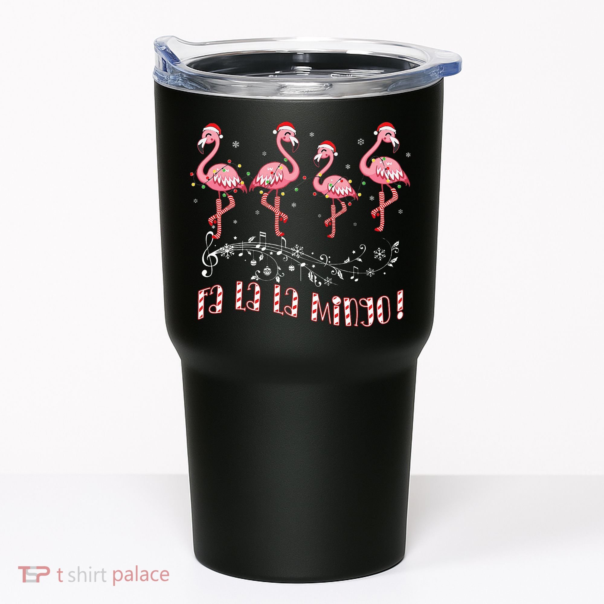 Candy Cane Flamingoes Fa La La Mingo Flamingo Christmas Tumbler