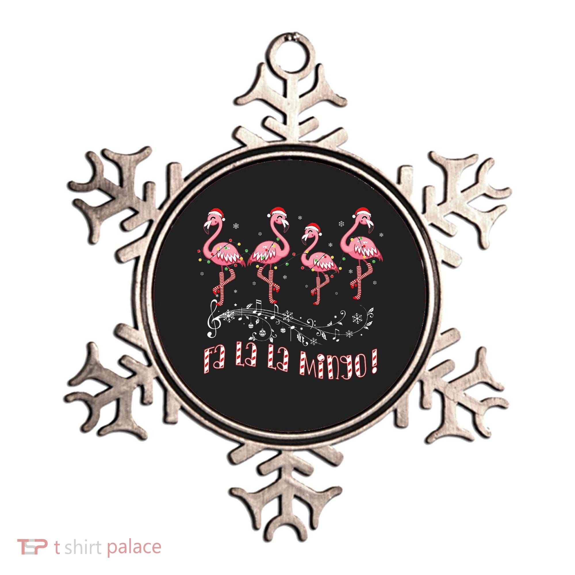 Candy Cane Flamingoes Fa La La Mingo Flamingo Christmas Ornament