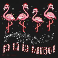 Candy Cane Flamingoes Fa La La Mingo Flamingo Christmas Tie-Dye Long Sleeve Shirt thumb 2