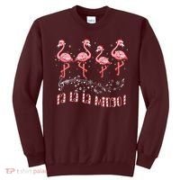 Candy Cane Flamingoes Fa La La Mingo Flamingo Christmas Sweatshirt thumb 0