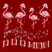 Candy Cane Flamingoes Fa La La Mingo Flamingo Christmas Baby Bodysuit thumb 2