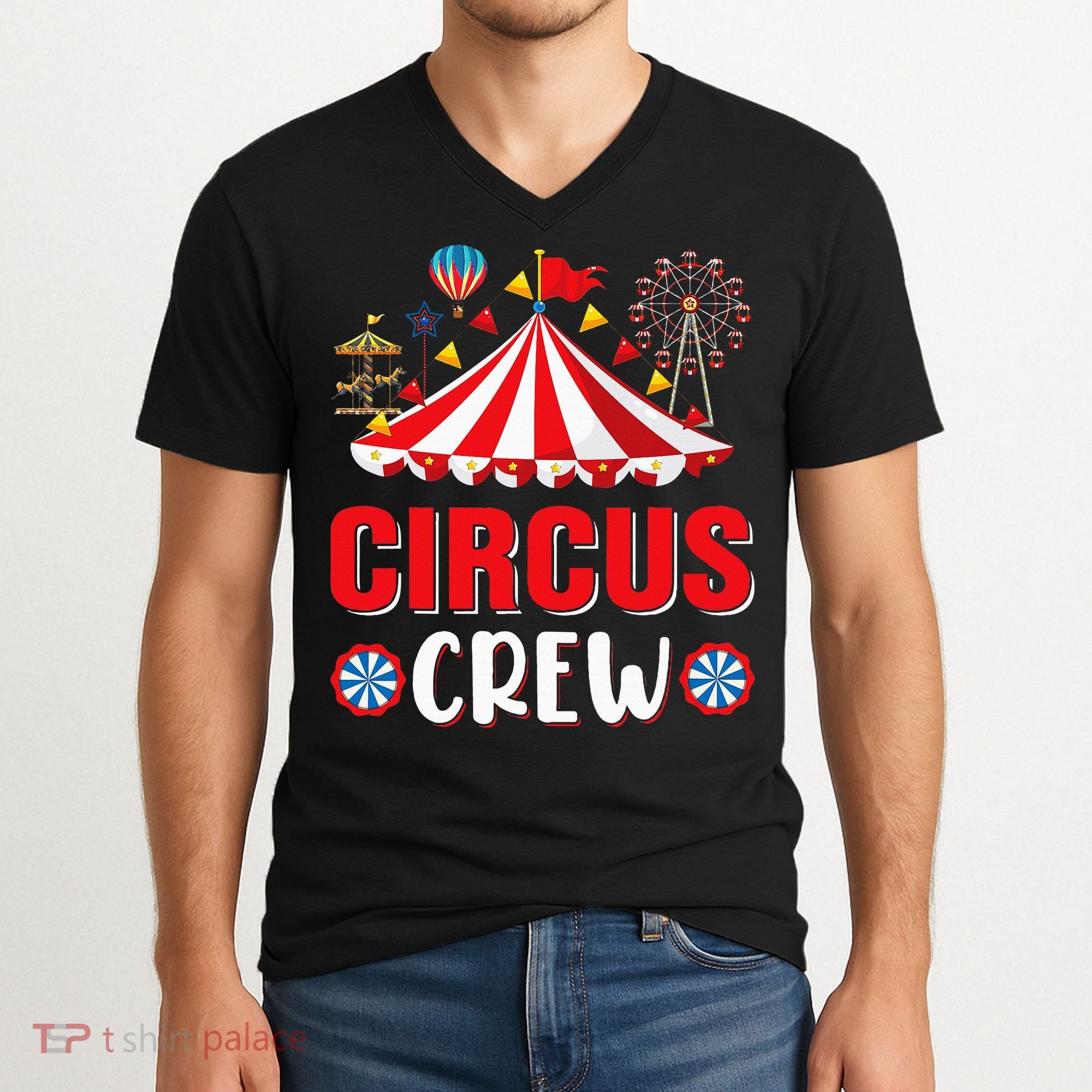 Circus Crew Funny Circus Staff Costume Circus V-Neck T-Shirt